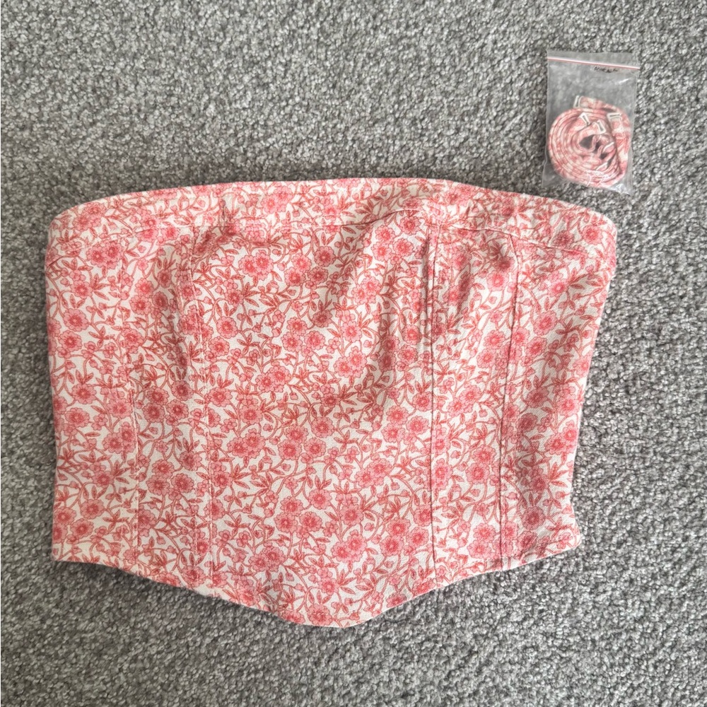 Floral Pink Women's tube top/tank top